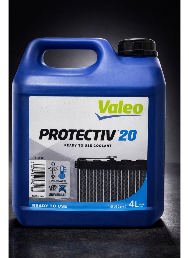 Valeo Protectiv 20 Ready-to-Use Coolant – Universal Engine Coolant – 4 Liters